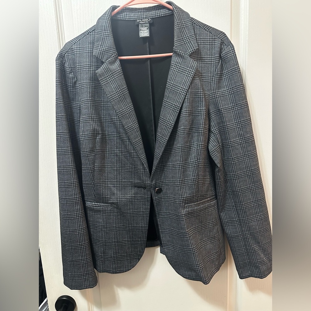 SOHO Black and Gray Blazer